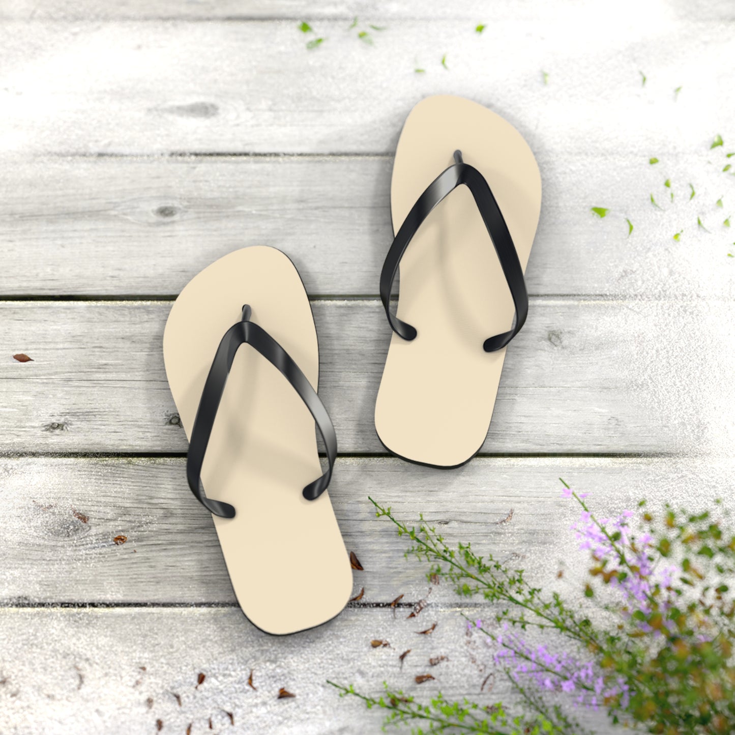 True Holiday Ivory Lustre Yellow Solids Flip Flops