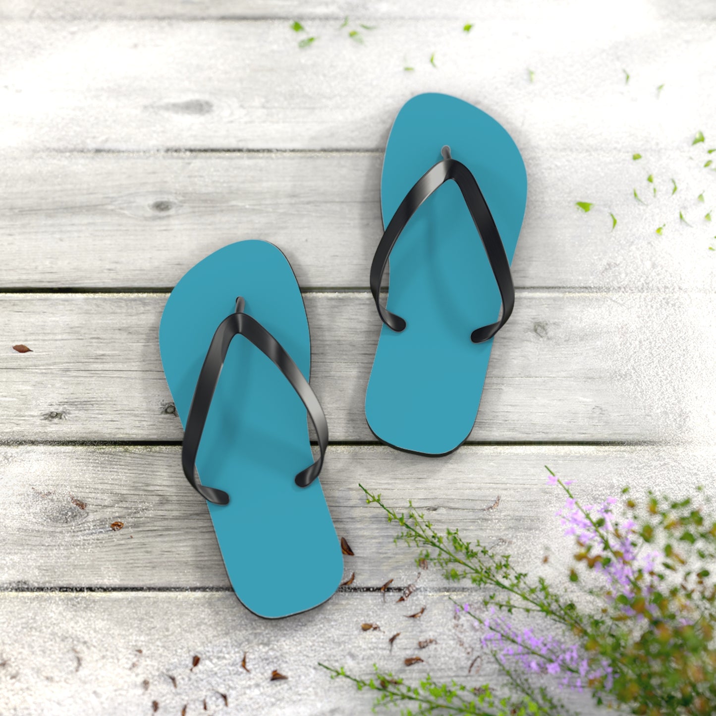 True Holiday Cool Blue Blue Solids Flip Flops