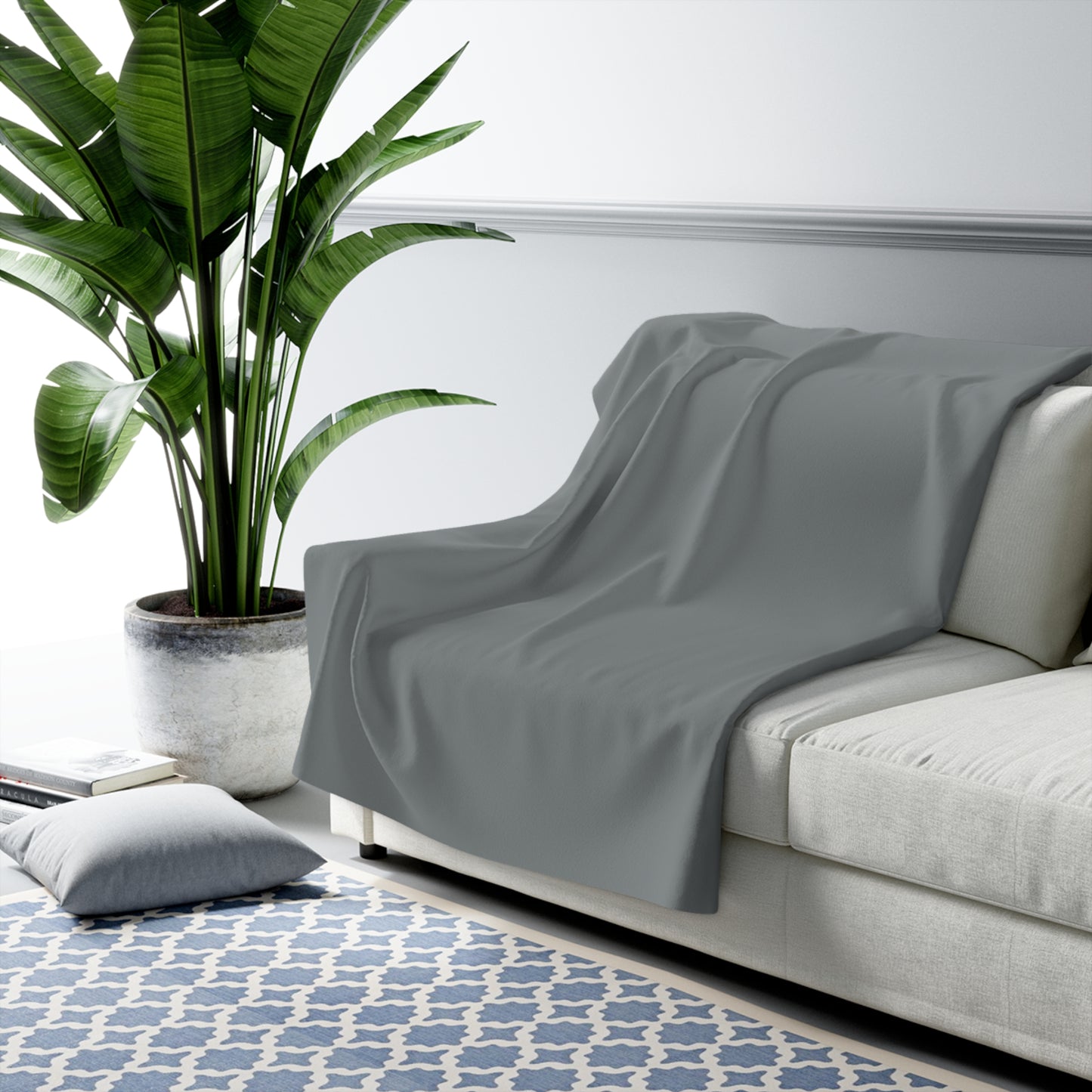 True Holiday Shaker Gray Gray Solids Throw Blanket