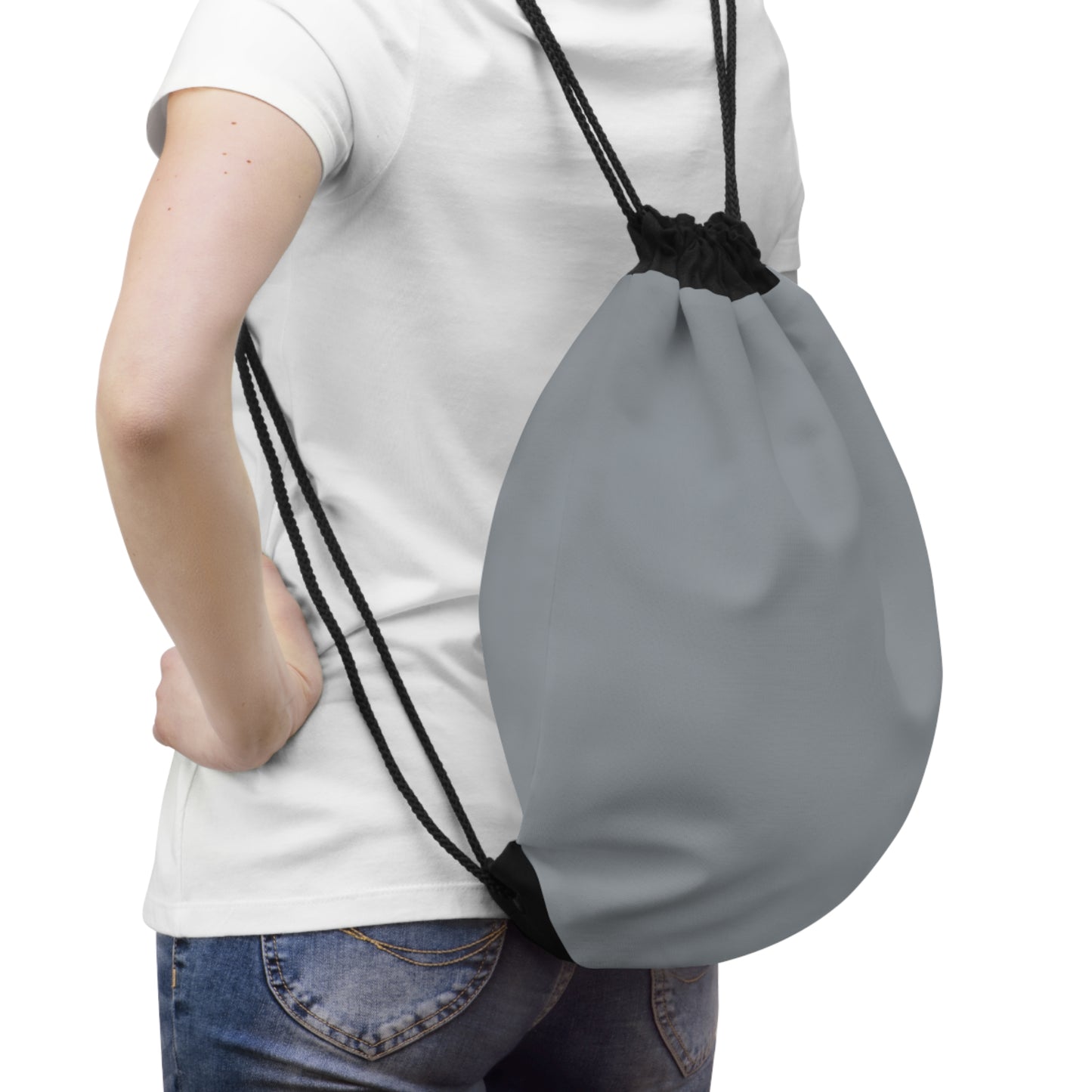 True Holiday Gray Cardigan Gray Solids Drawstring Bag