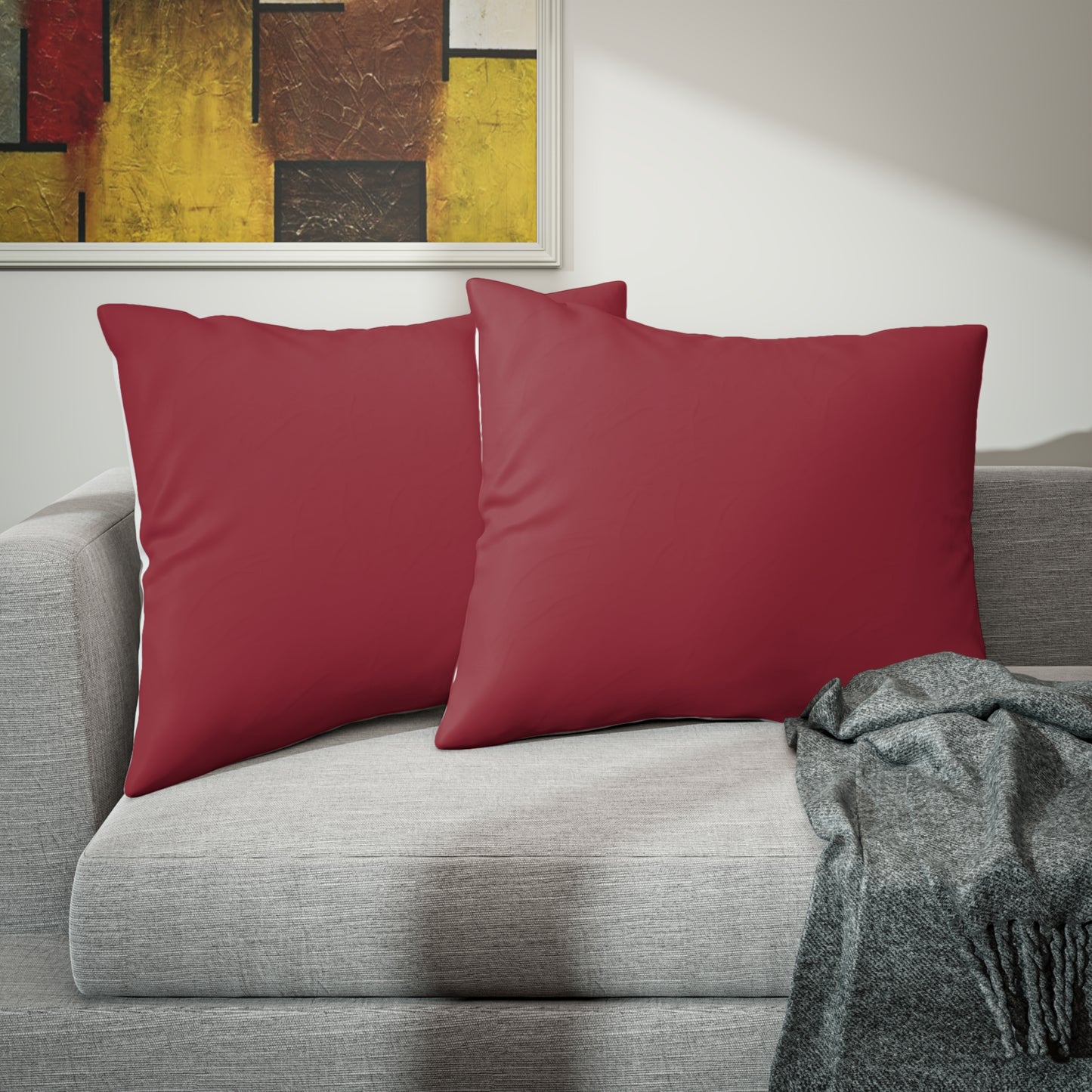 True Holiday Candy Cane Red Solids Pillow Sham