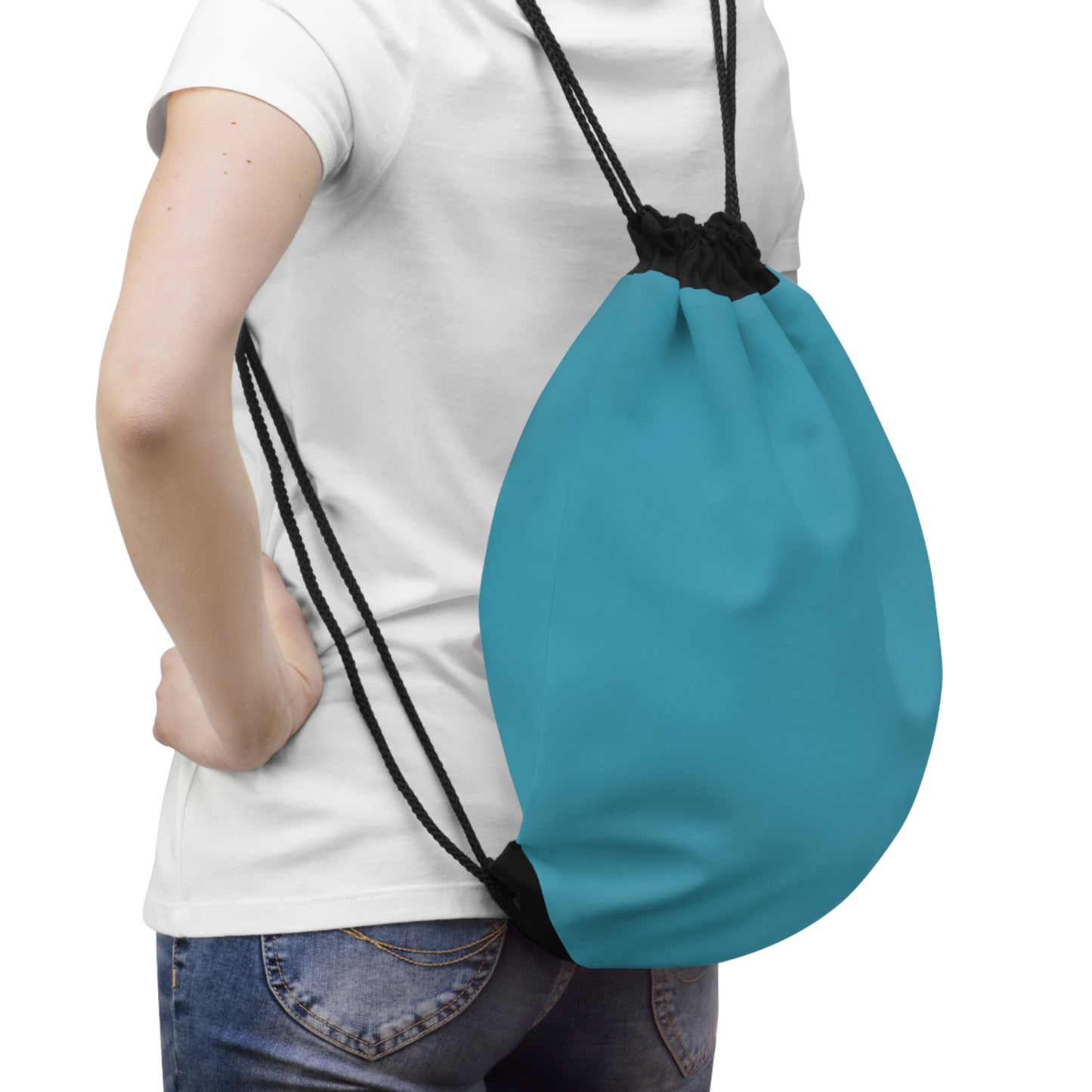 True Holiday Cool Blue Blue Solids Drawstring Bag