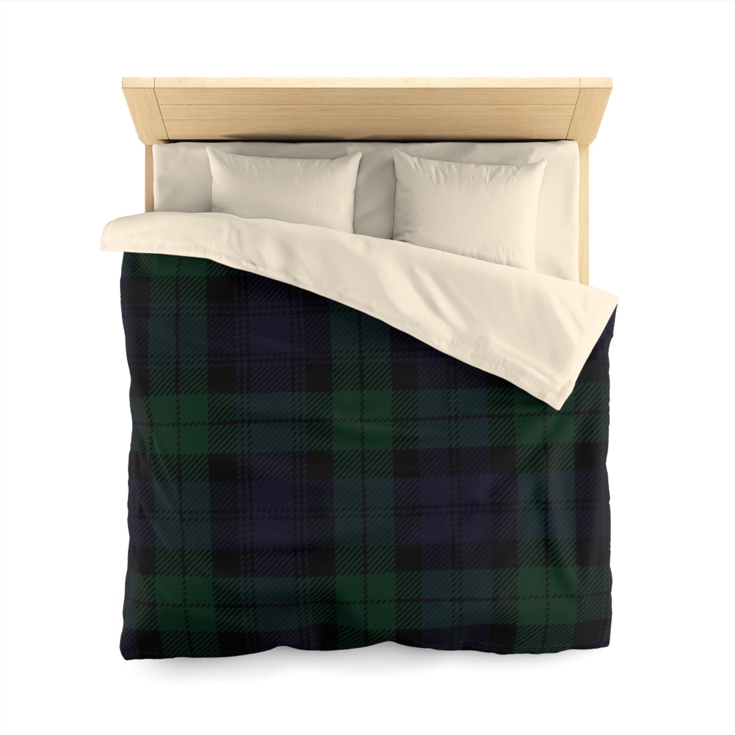 True Holiday Black Watch Tartan Plaid Duvet Cover