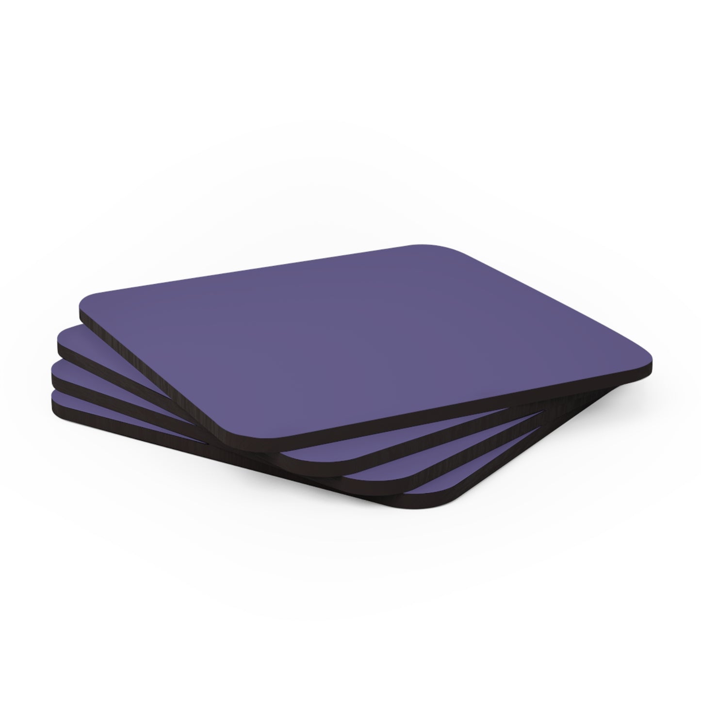 True Holiday Seduction Purple Solids Corkwood Coaster Set