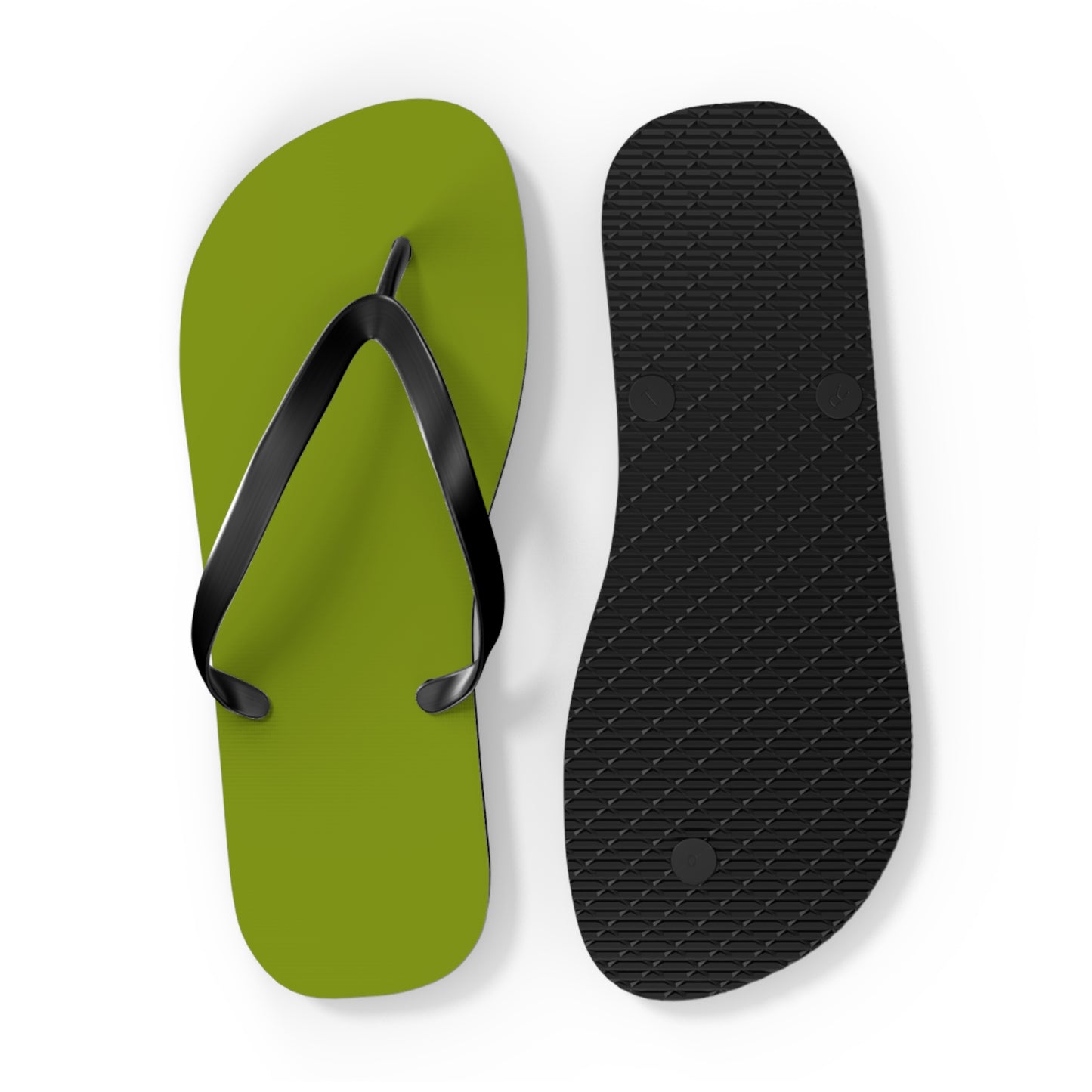 True Holiday Iguana Green Solids Flip Flops