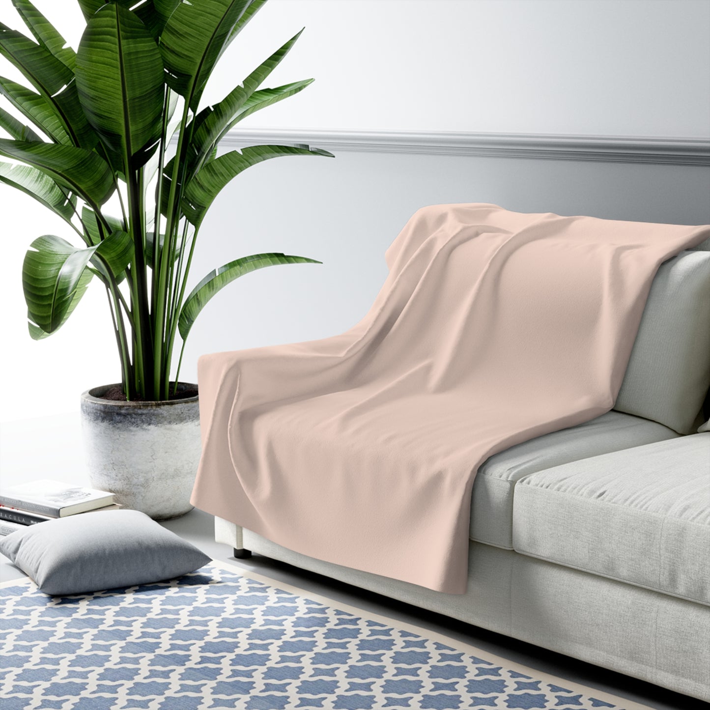 True Holiday Sunlit Coral Orange Solids Throw Blanket