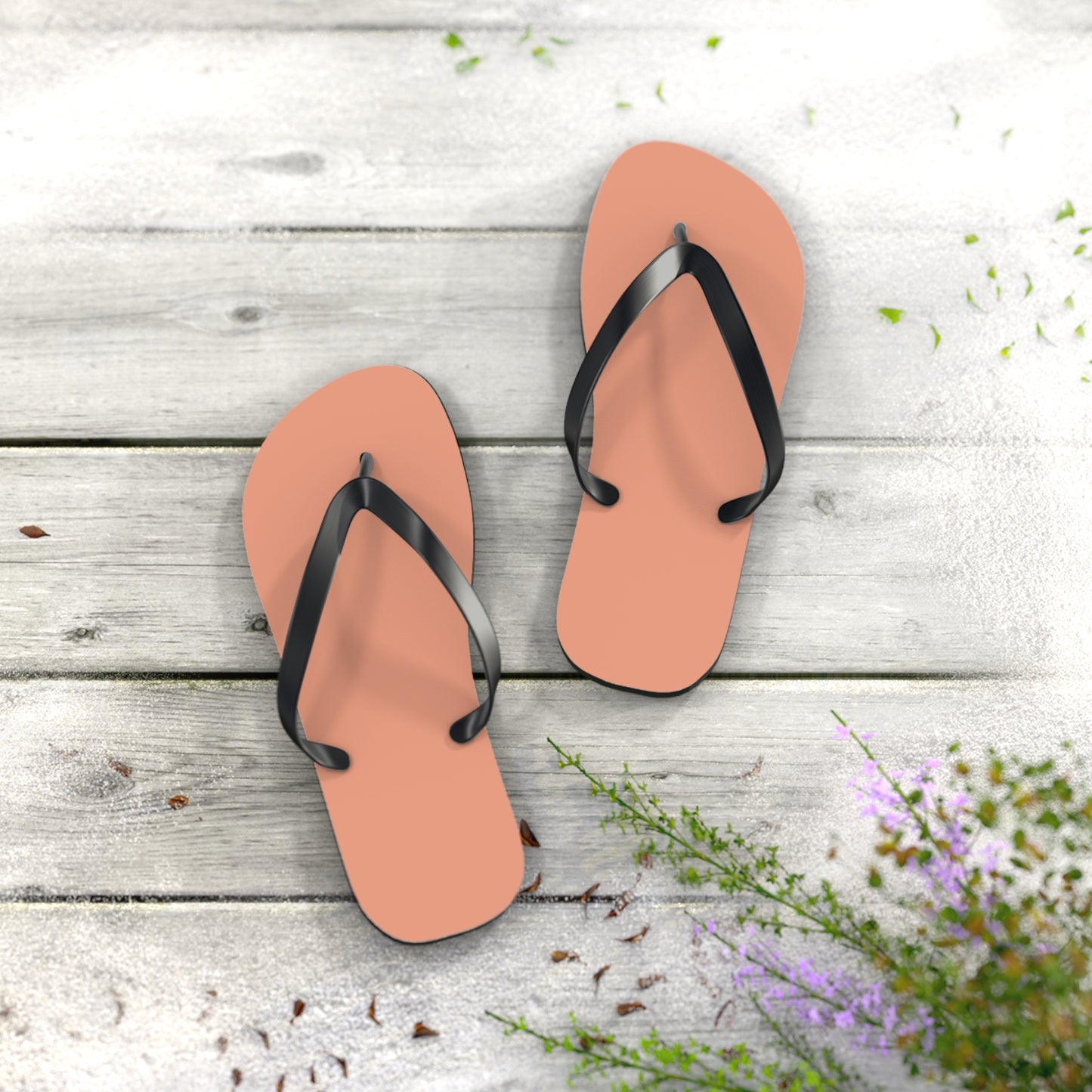 True Holiday Coral Spice Orange Solids Flip Flops