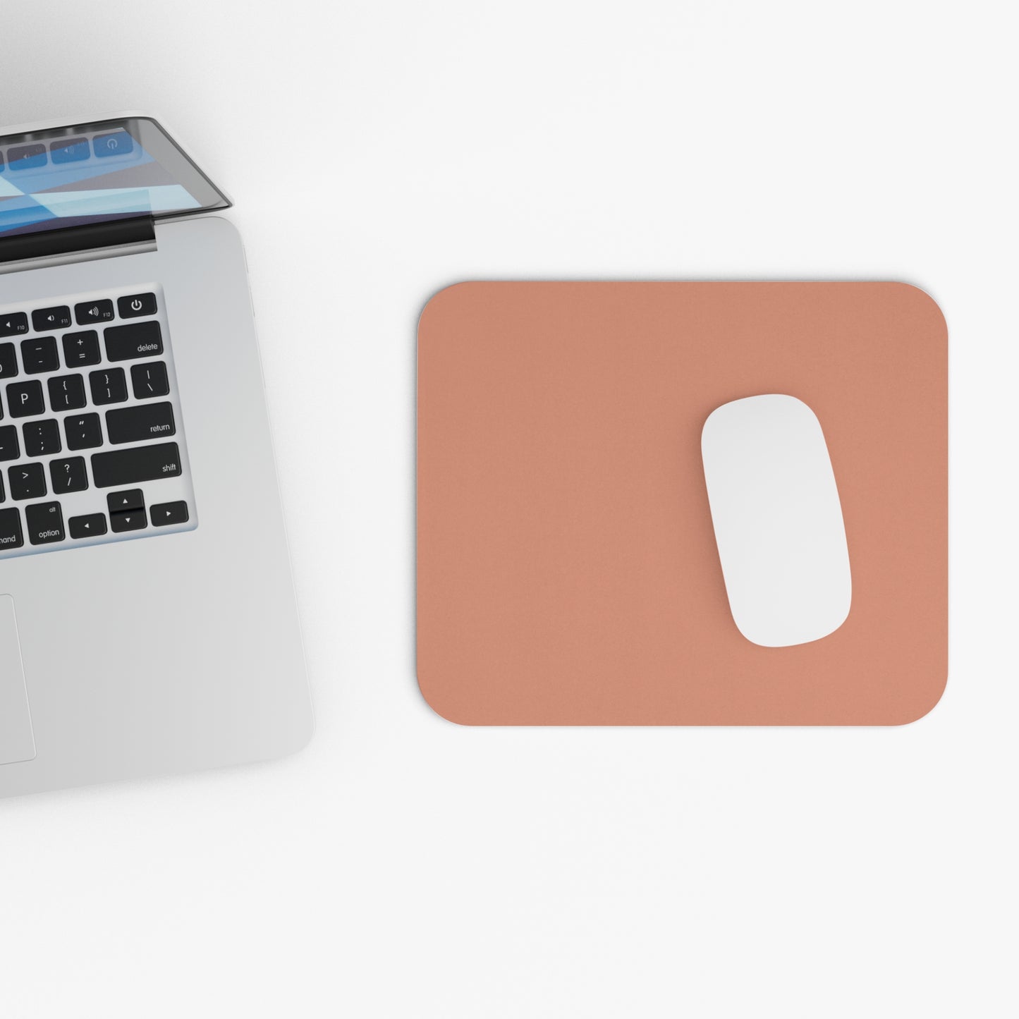 True Holiday Coral Spice Orange Solids Mouse Pad