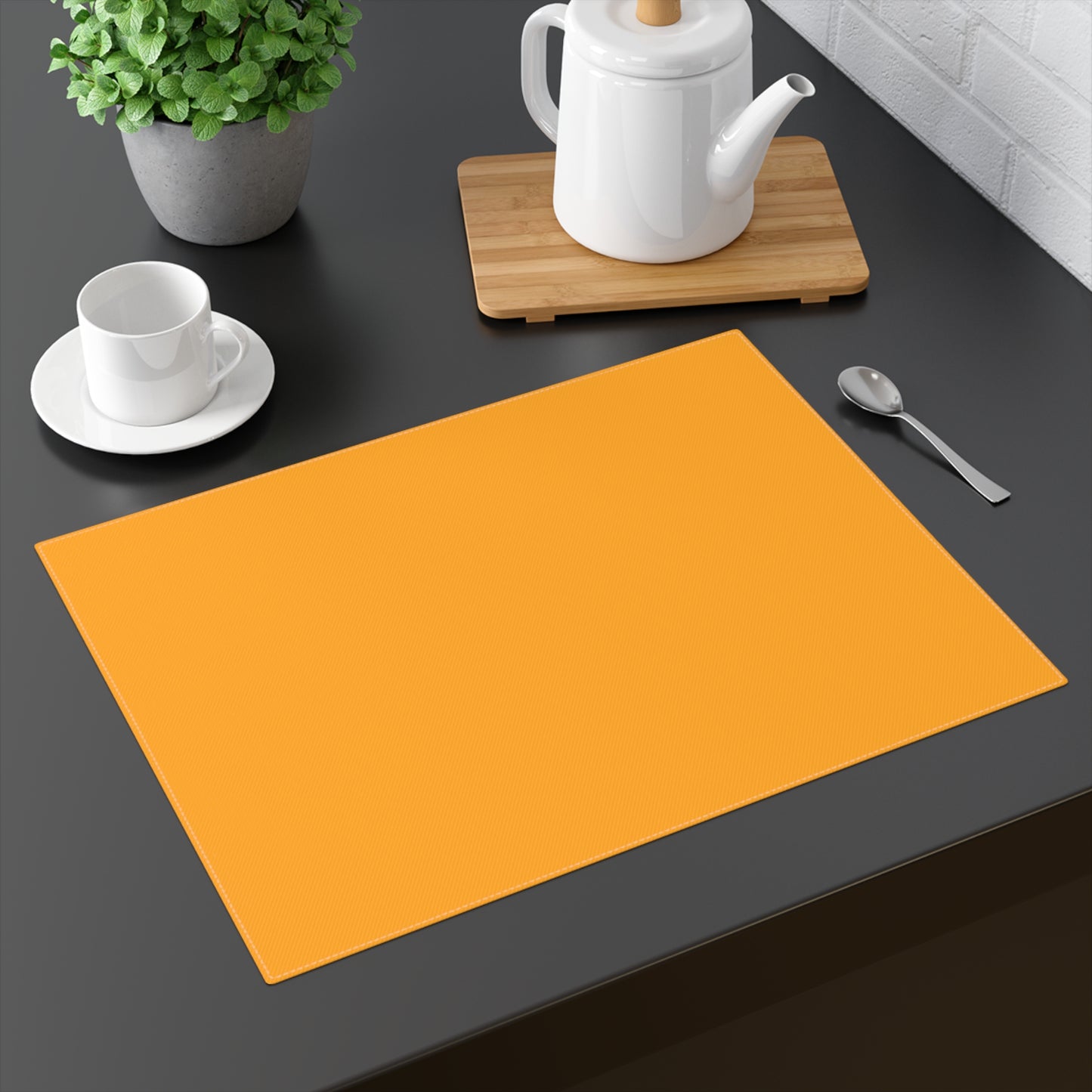 True Holiday Citrus Blast Yellow Solids Placemat