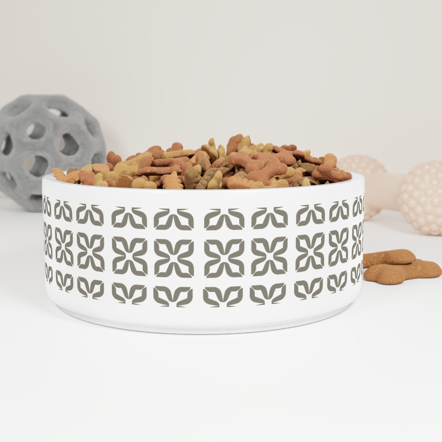 True Holiday Antique Pewter Green Solids Pet Bowl