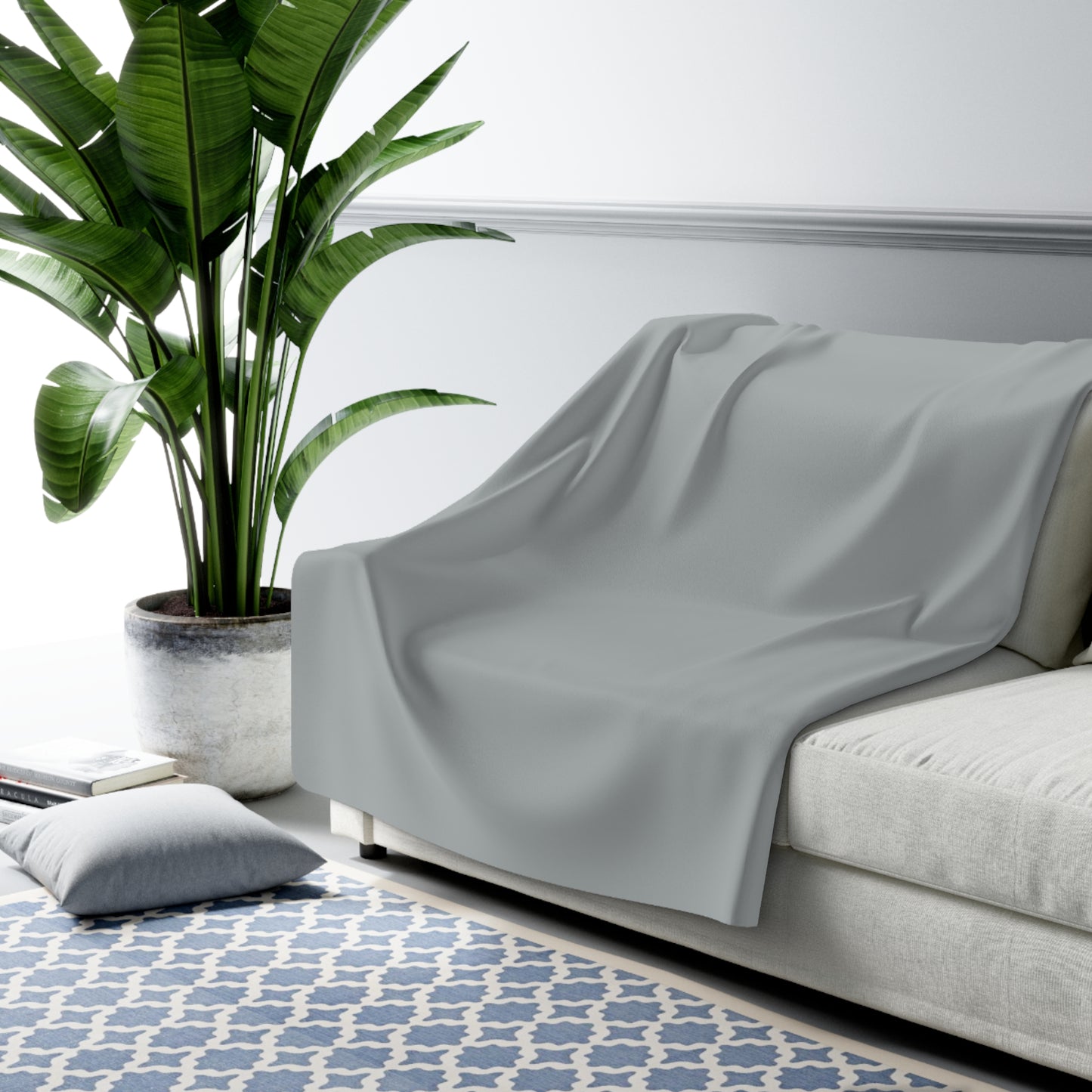 True Holiday Marina Gray Gray Solids Throw Blanket
