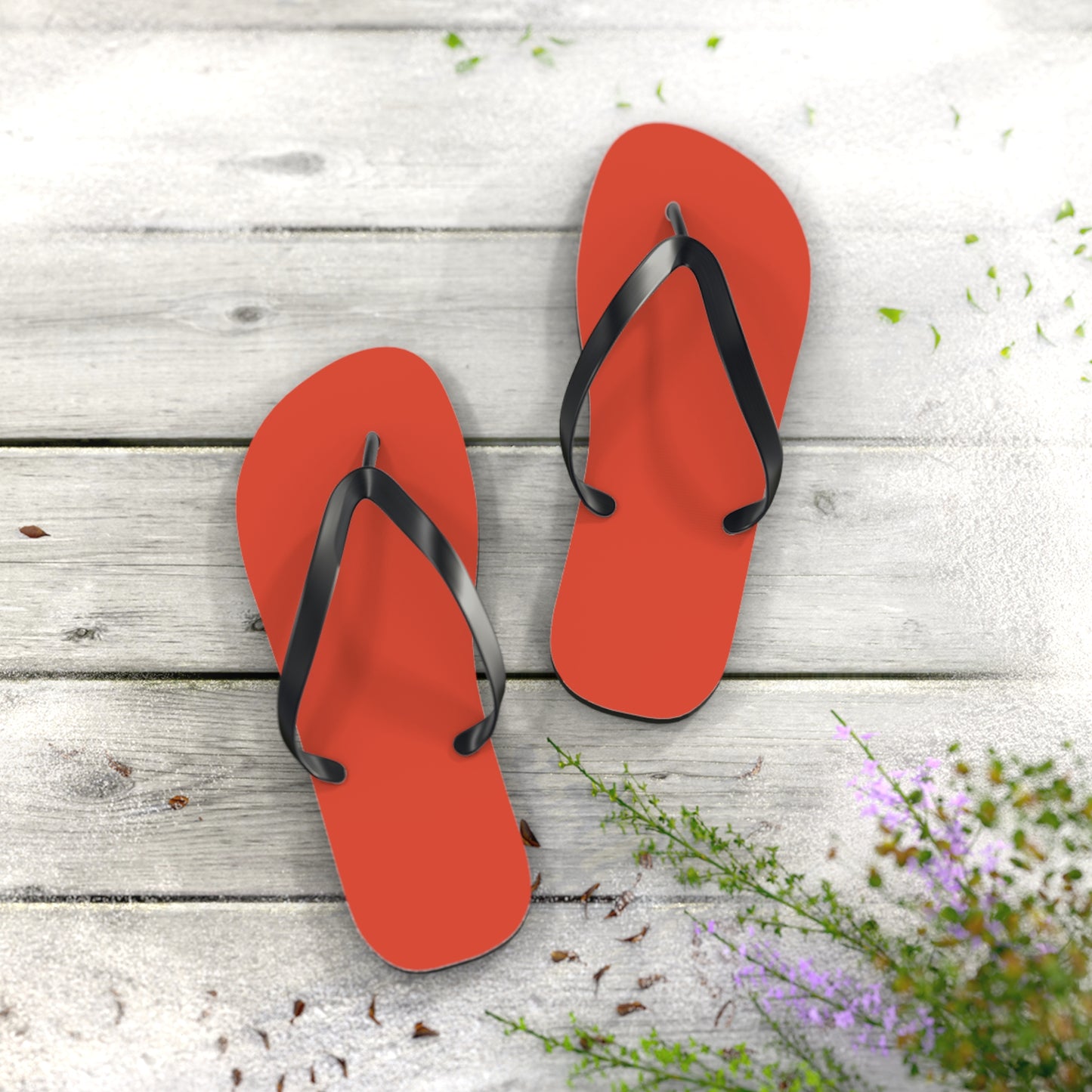 True Holiday Warm Comfort Orange Solids Flip Flops