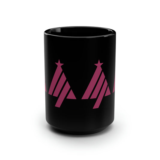 True Holiday Gypsy Pink Red Solids Black Mug, 15oz