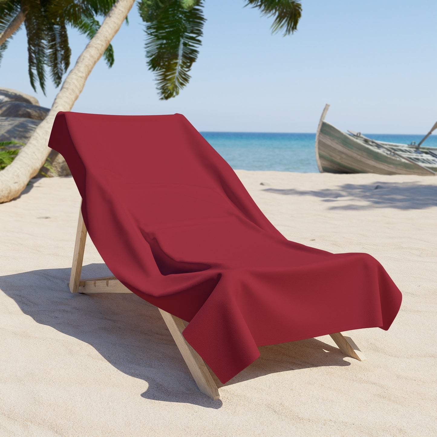 True Holiday Candy Cane Red Solids Beach & Pool Towel