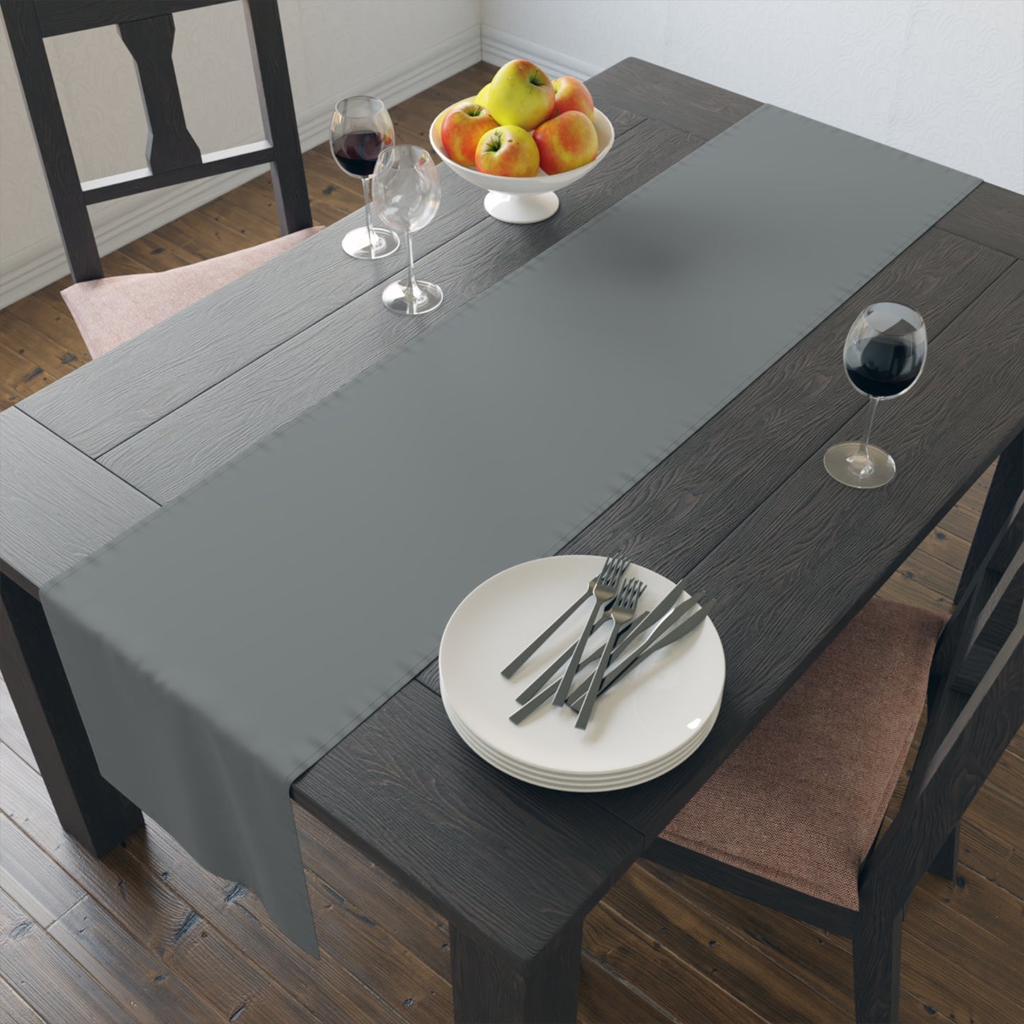 True Holiday Shaker Gray Gray Solids Table Runner