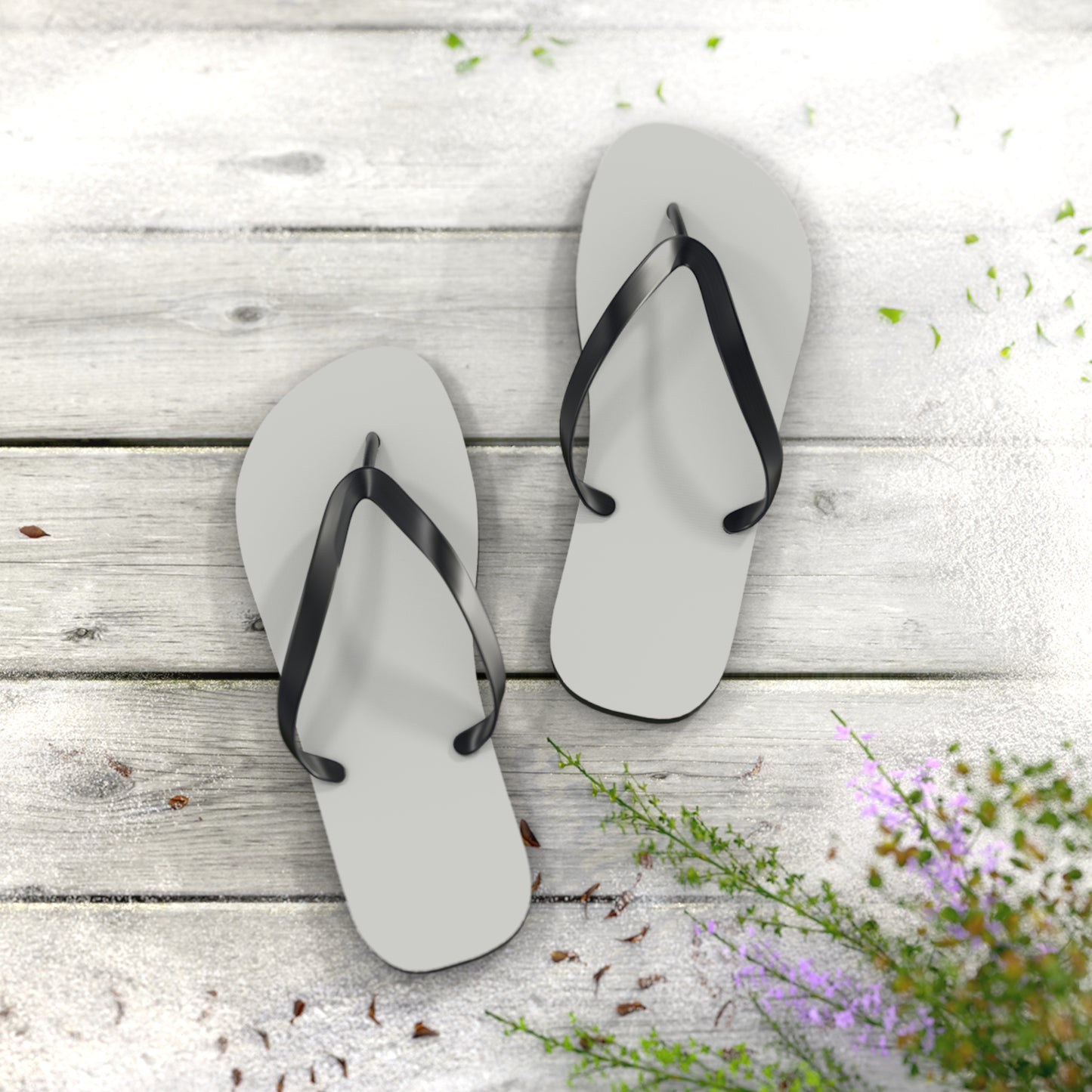True Holiday Perspective Gray Solids Flip Flops
