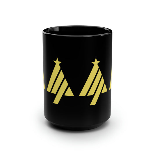 True Holiday Limelight Green Solids Black Mug, 15oz