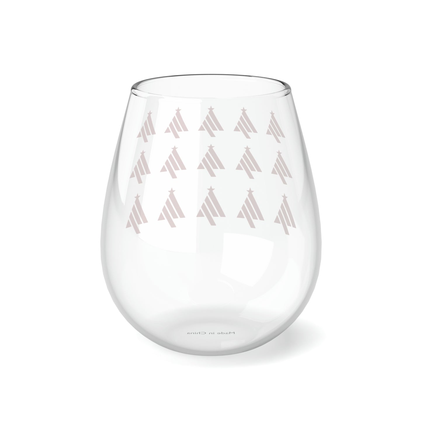True Holiday Candy Cane Red Solids 11.75oz Stemless Wine Glass