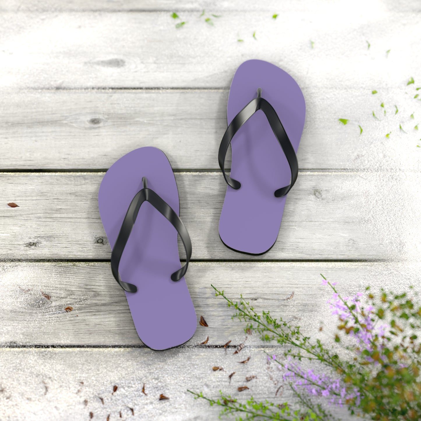 True Holiday Charmed Violet Purple Solids Flip Flops
