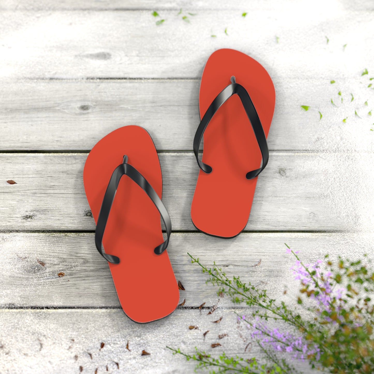 True Holiday Warm Comfort Orange Solids Flip Flops
