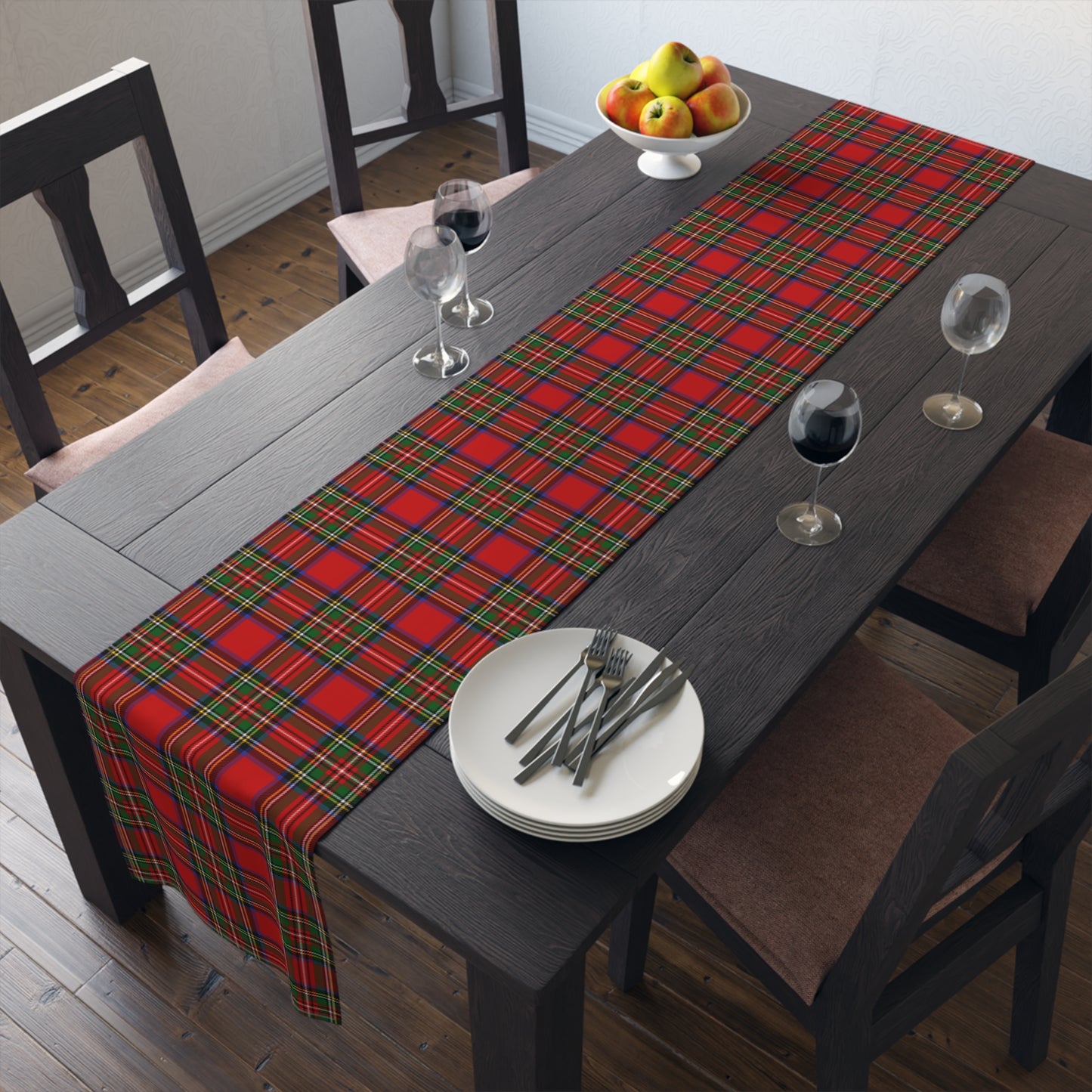True Holiday Royal Stewart Tartan Plaid Table Runner