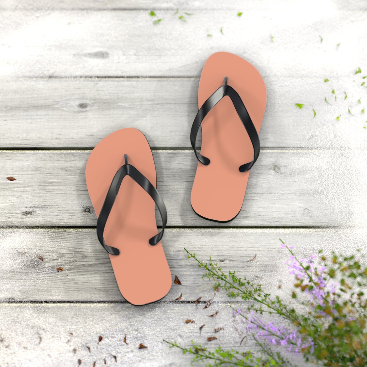 True Holiday Coral Spice Orange Solids Flip Flops