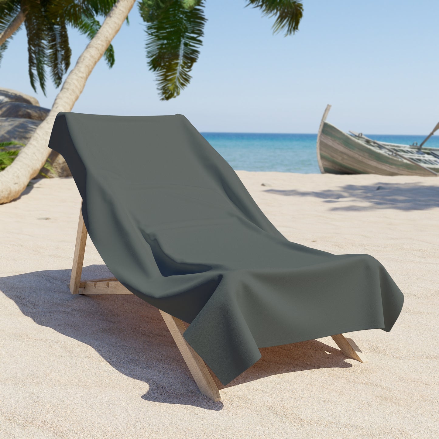True Holiday Kitty Gray Gray Solids Beach & Pool Towel