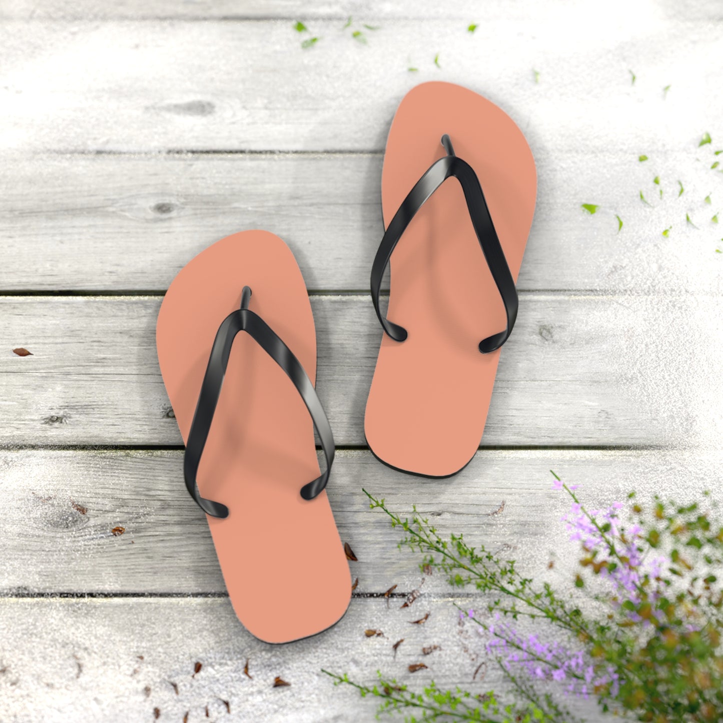 True Holiday Coral Spice Orange Solids Flip Flops