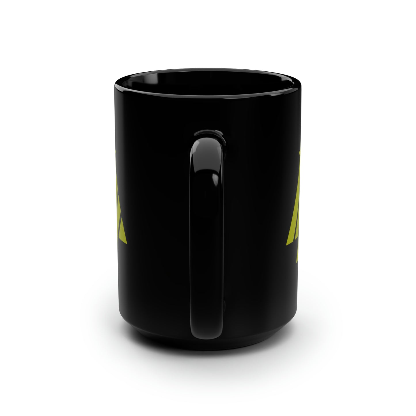 True Holiday Dark Lime Green Solids Black Mug, 15oz
