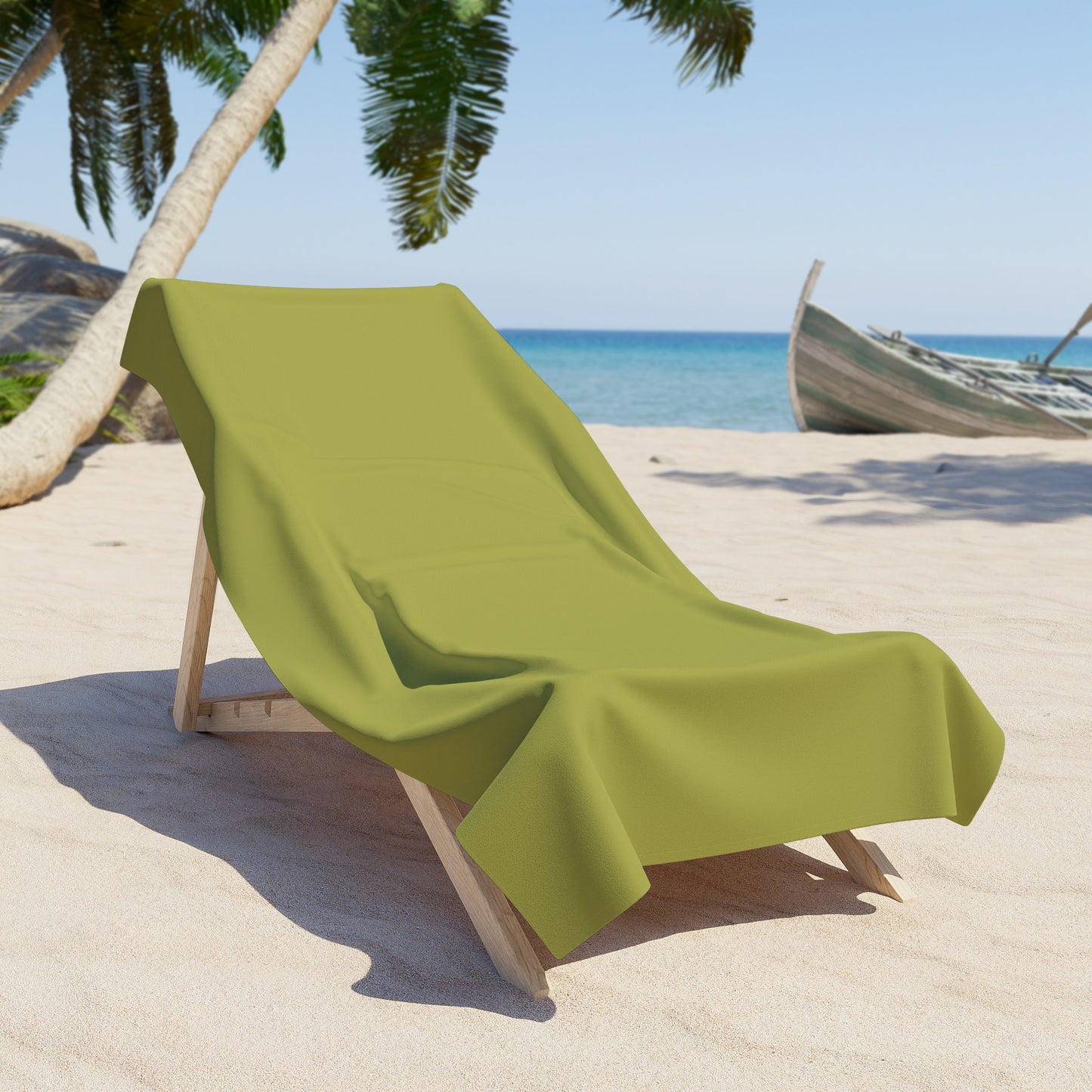 True Holiday Perennial Green Solids Beach & Pool Towel