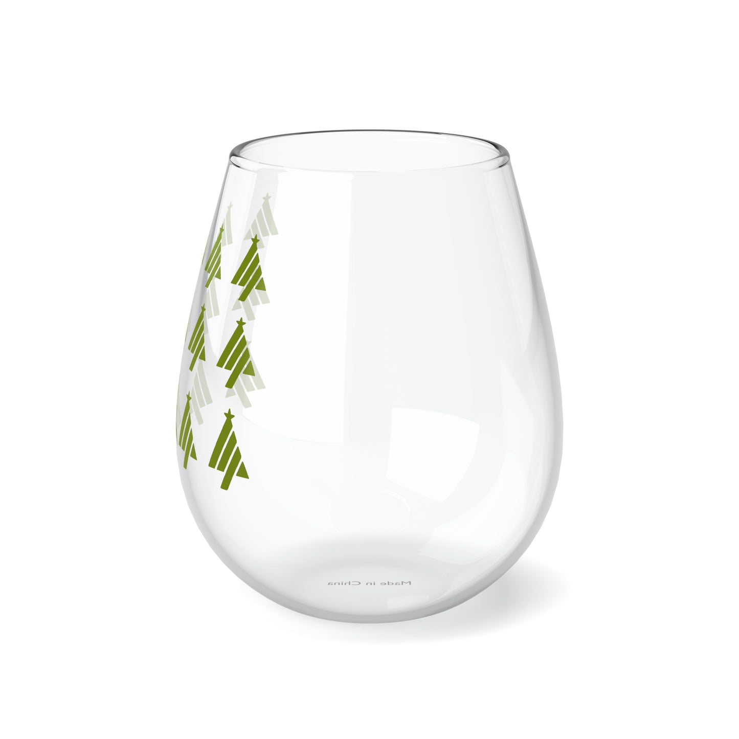 True Holiday Iguana Green Solids 11.75oz Stemless Wine Glass