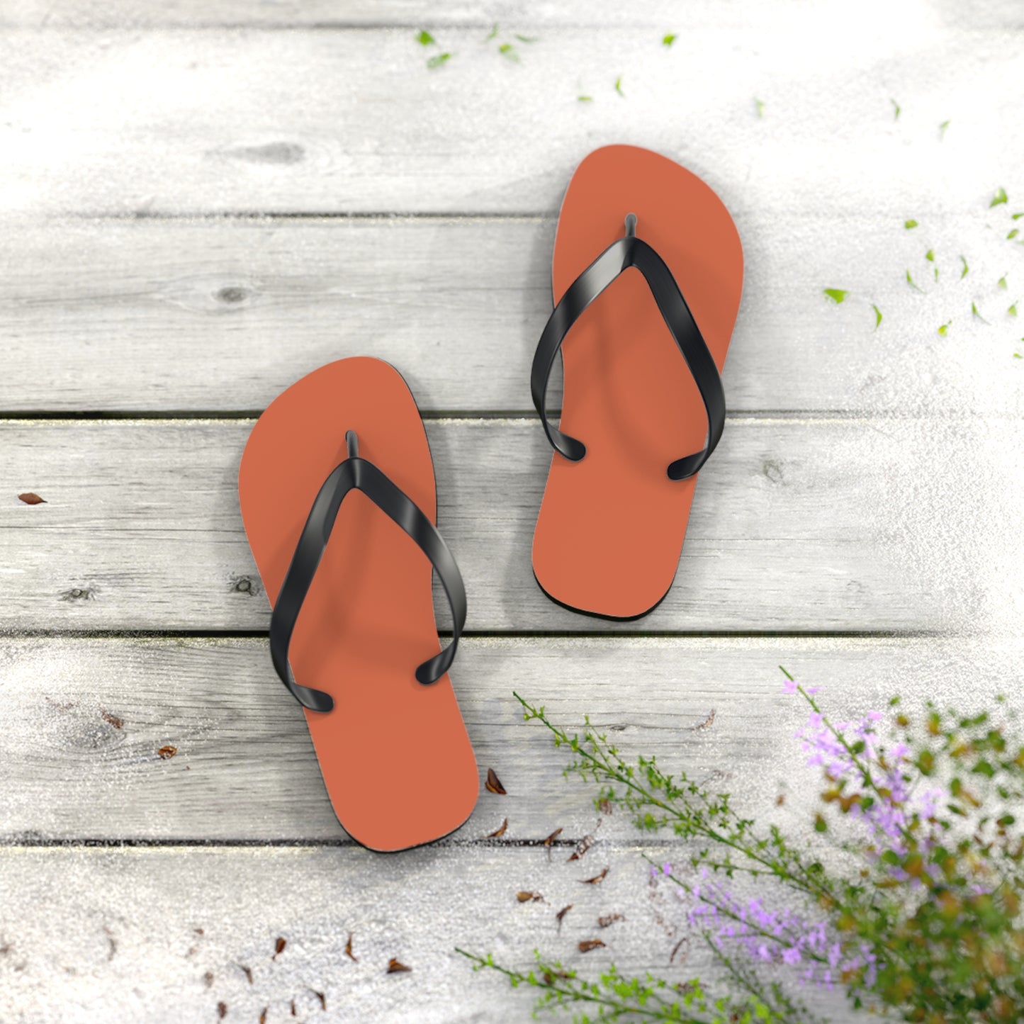 True Holiday Autumn Cover Orange Solids Flip Flops