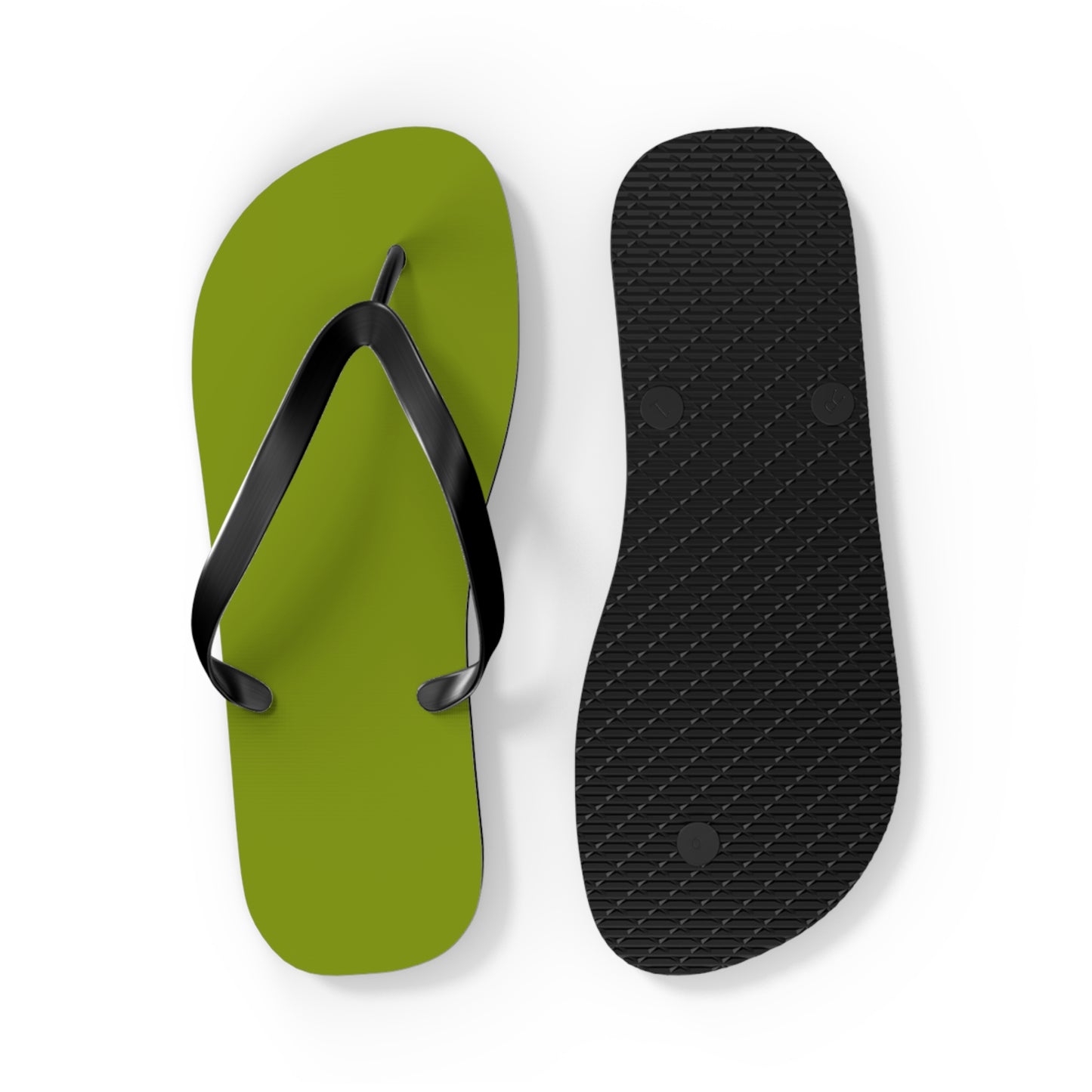 True Holiday Iguana Green Solids Flip Flops
