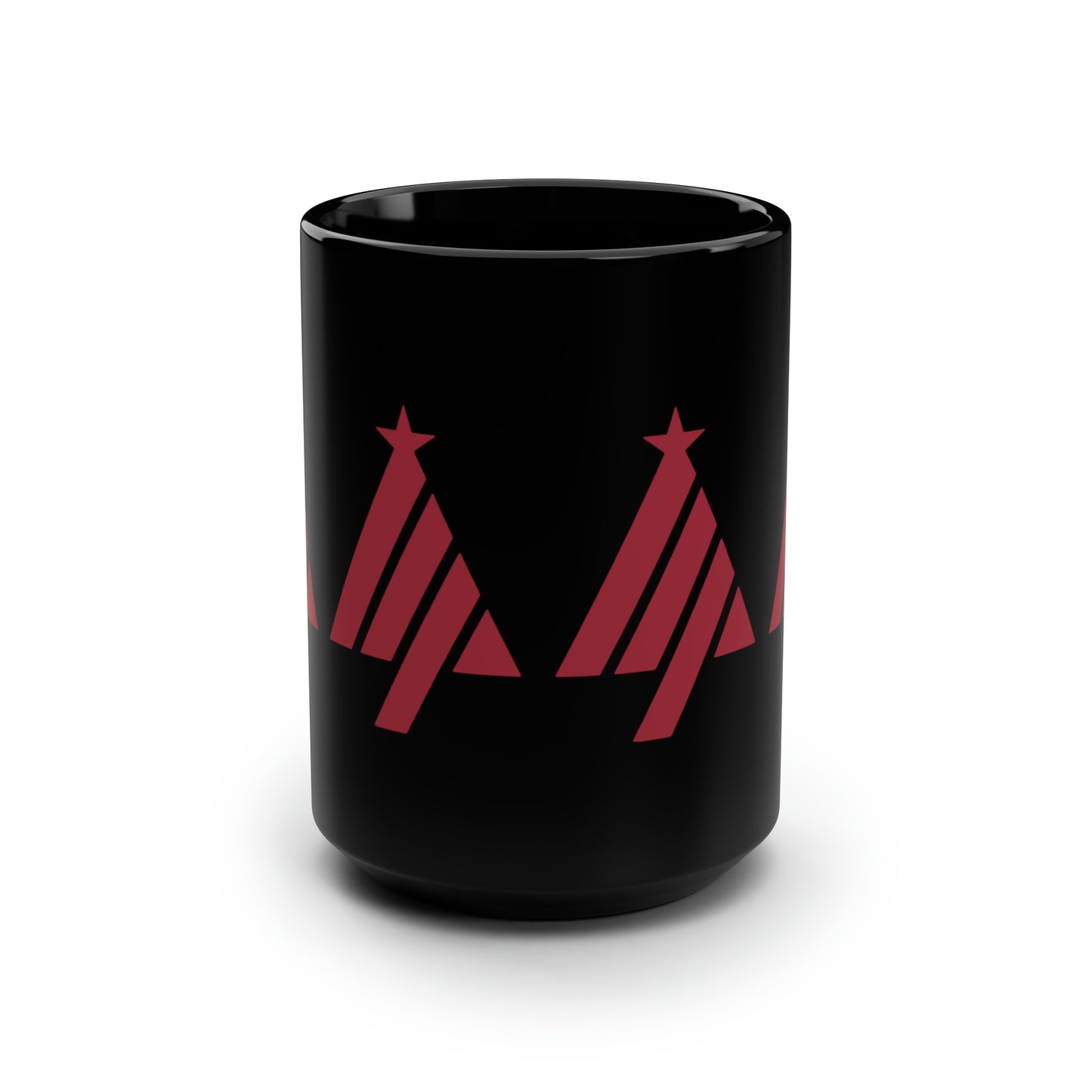True Holiday Candy Cane Red Solids Black Mug, 15oz
