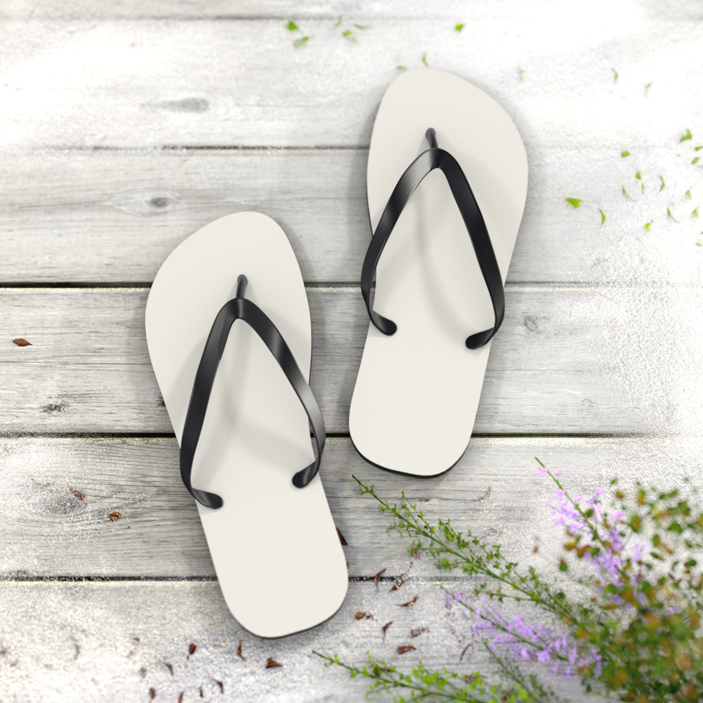 True Holiday White Dove White Solids Flip Flops