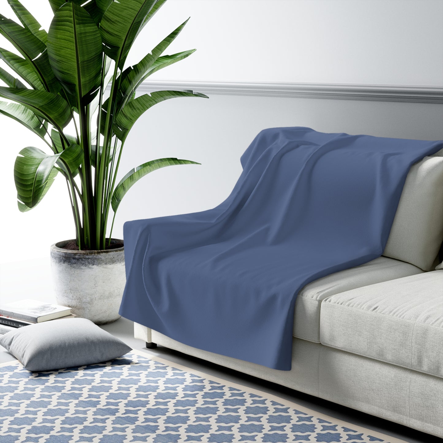 True Holiday Blue Nova Blue Solids Throw Blanket