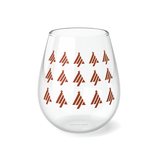 True Holiday Fireball Orange Solids 11.75oz Stemless Wine Glass