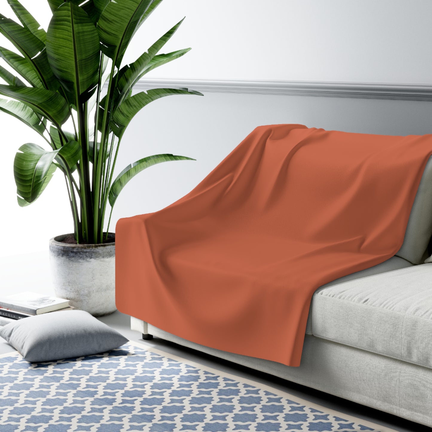 True Holiday Autumn Cover Orange Solids Throw Blanket