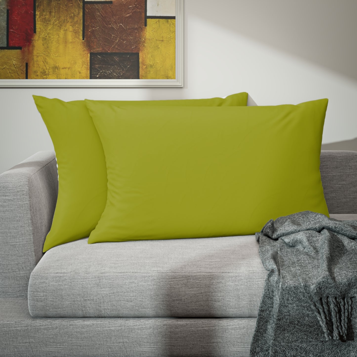 True Holiday Dark Lime Green Solids Pillow Sham