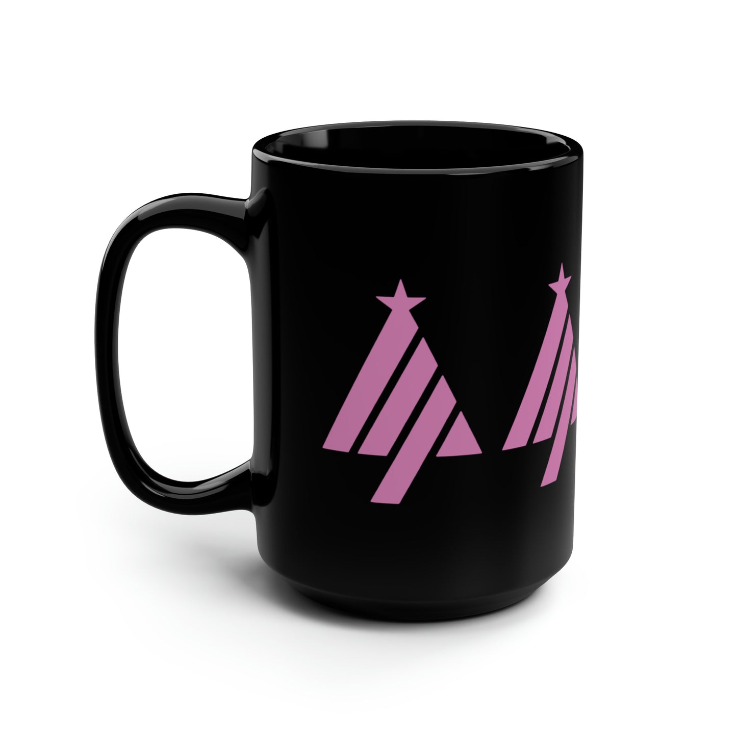 True Holiday Spring Azalea Red Solids Black Mug, 15oz