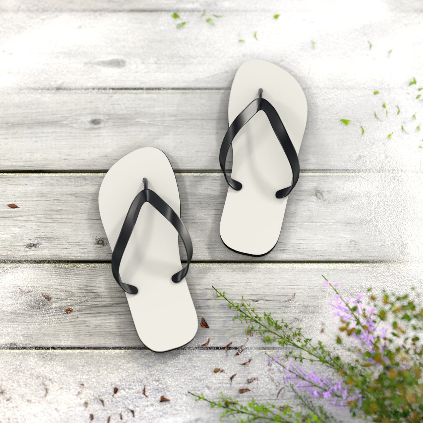 True Holiday White Dove White Solids Flip Flops