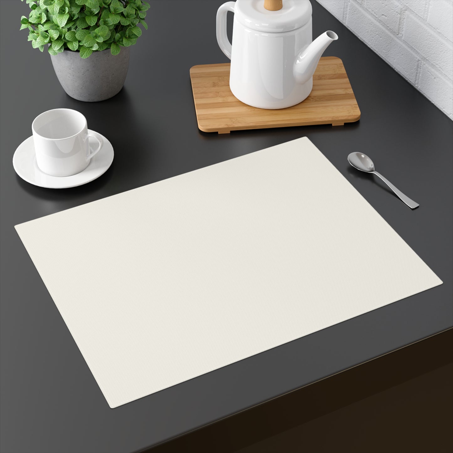 True Holiday White Dove White Solids Placemat