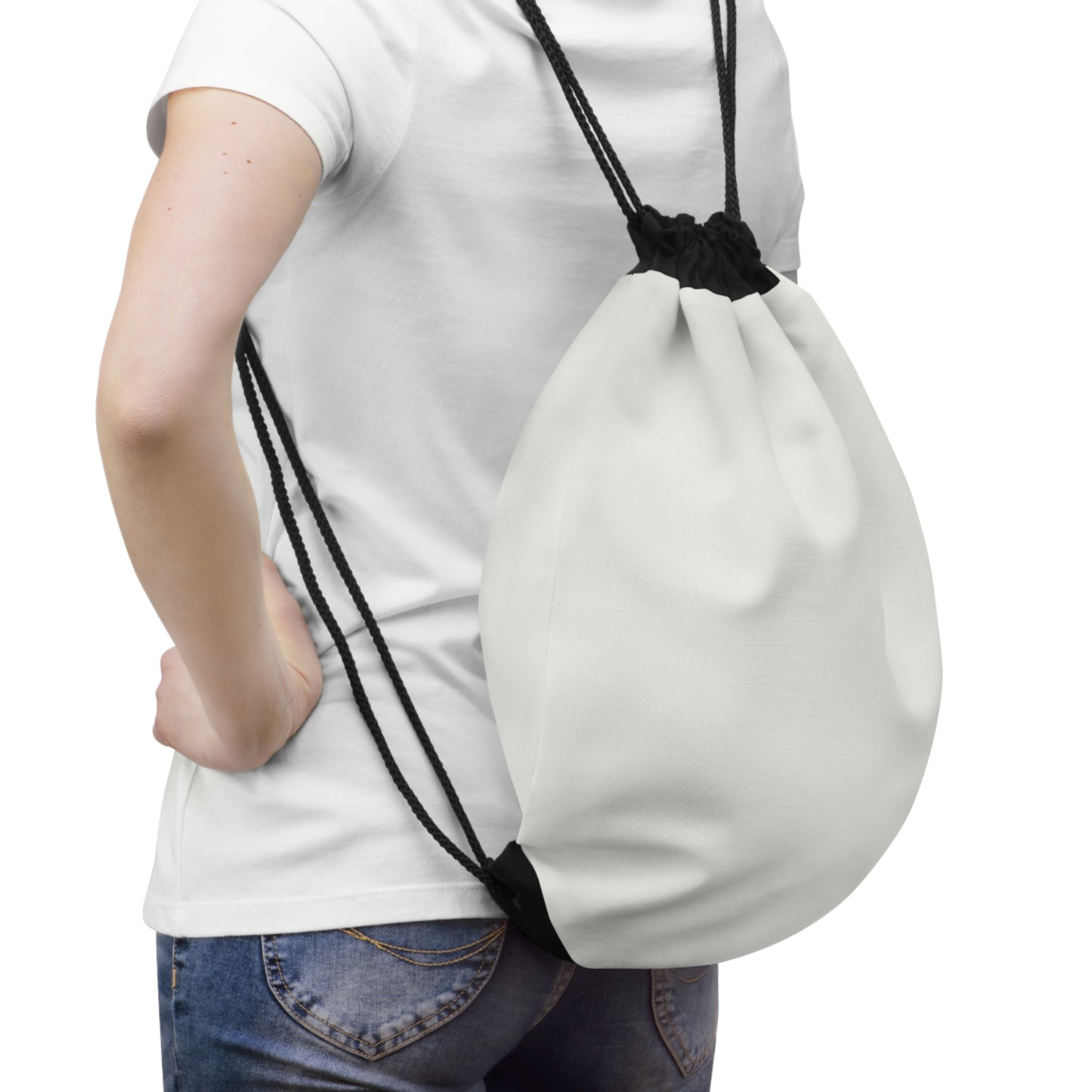 True Holiday White Heron White Solids Drawstring Bag
