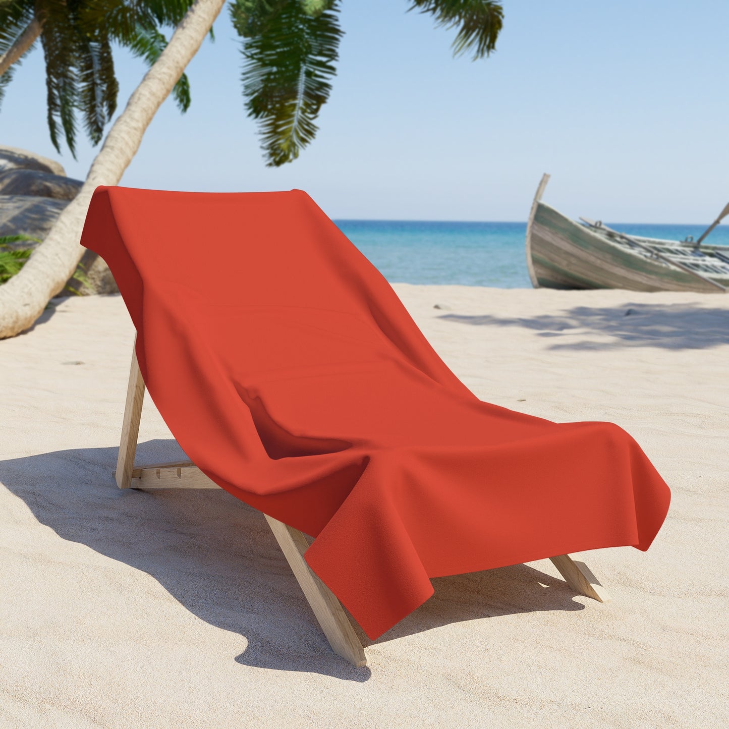 True Holiday Warm Comfort Orange Solids Beach & Pool Towel