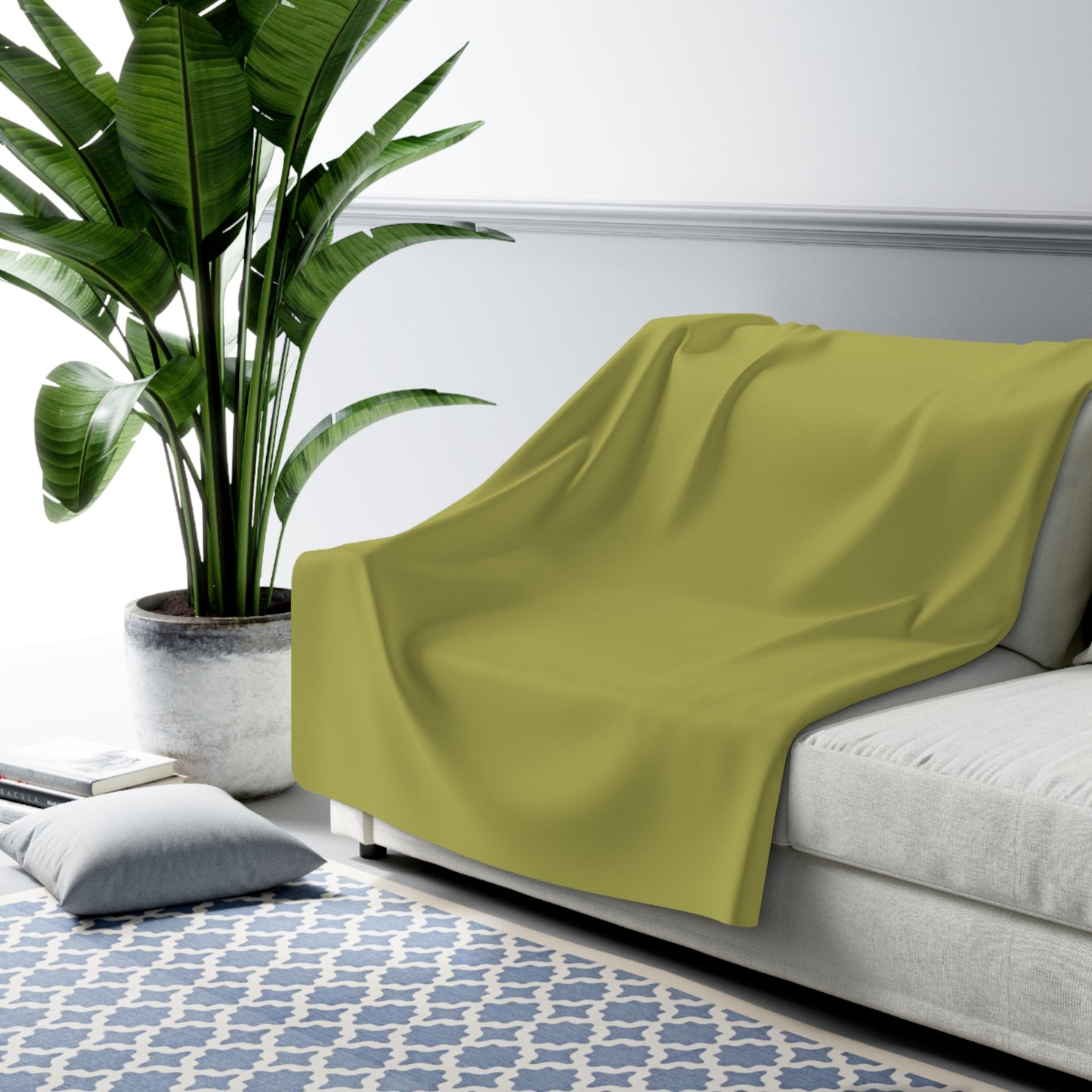 True Holiday Perennial Green Solids Throw Blanket