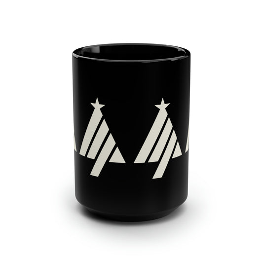 True Holiday Swiss Coffee White Solids Black Mug, 15oz