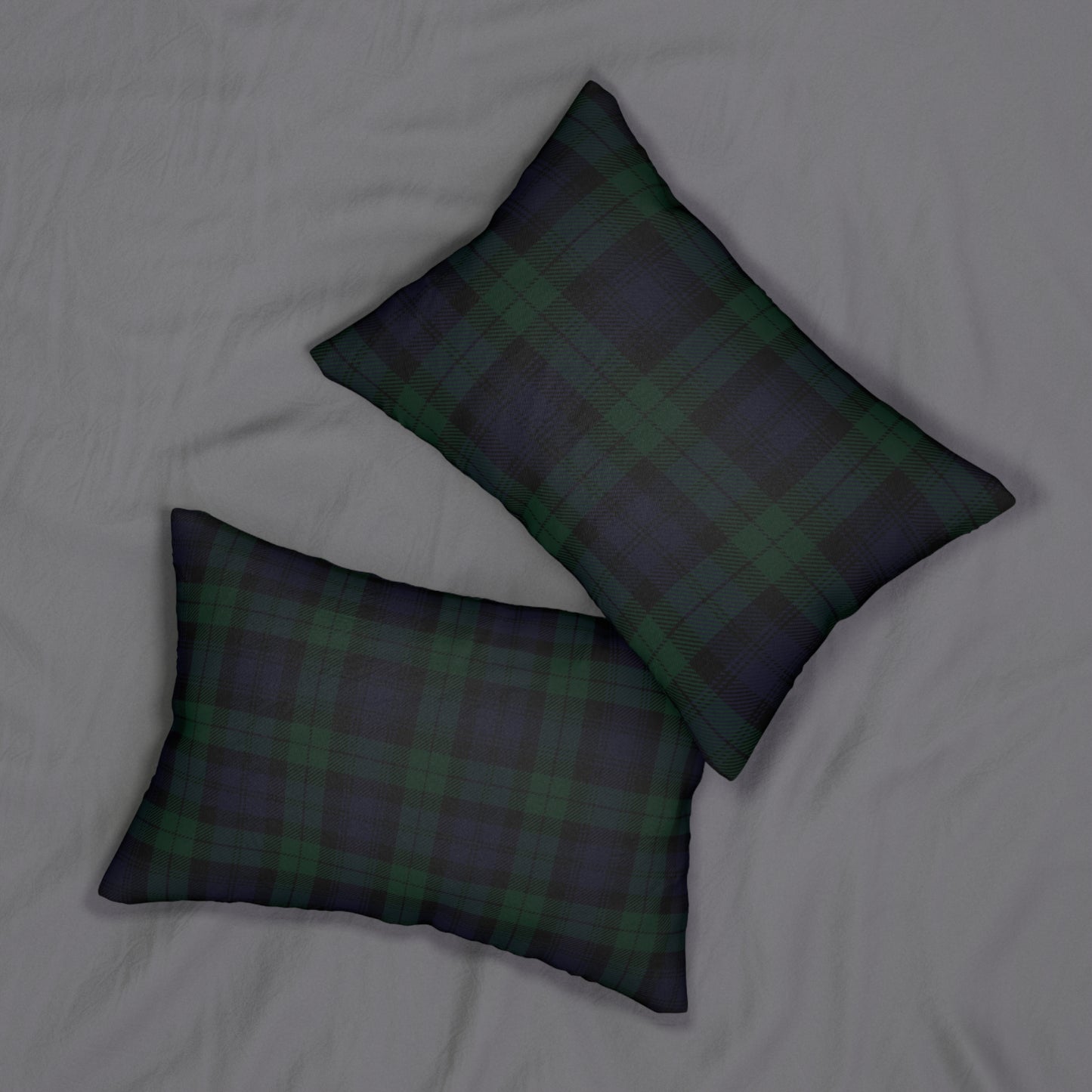 True Holiday Black Watch Tartan Plaid 20" x 14" Rectangular Throw Pillow