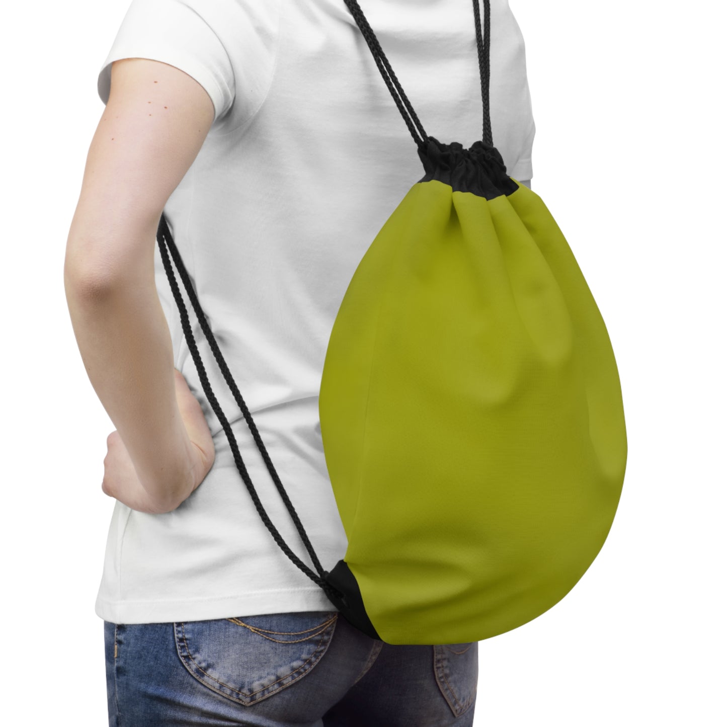 True Holiday Dark Lime Green Solids Drawstring Bag