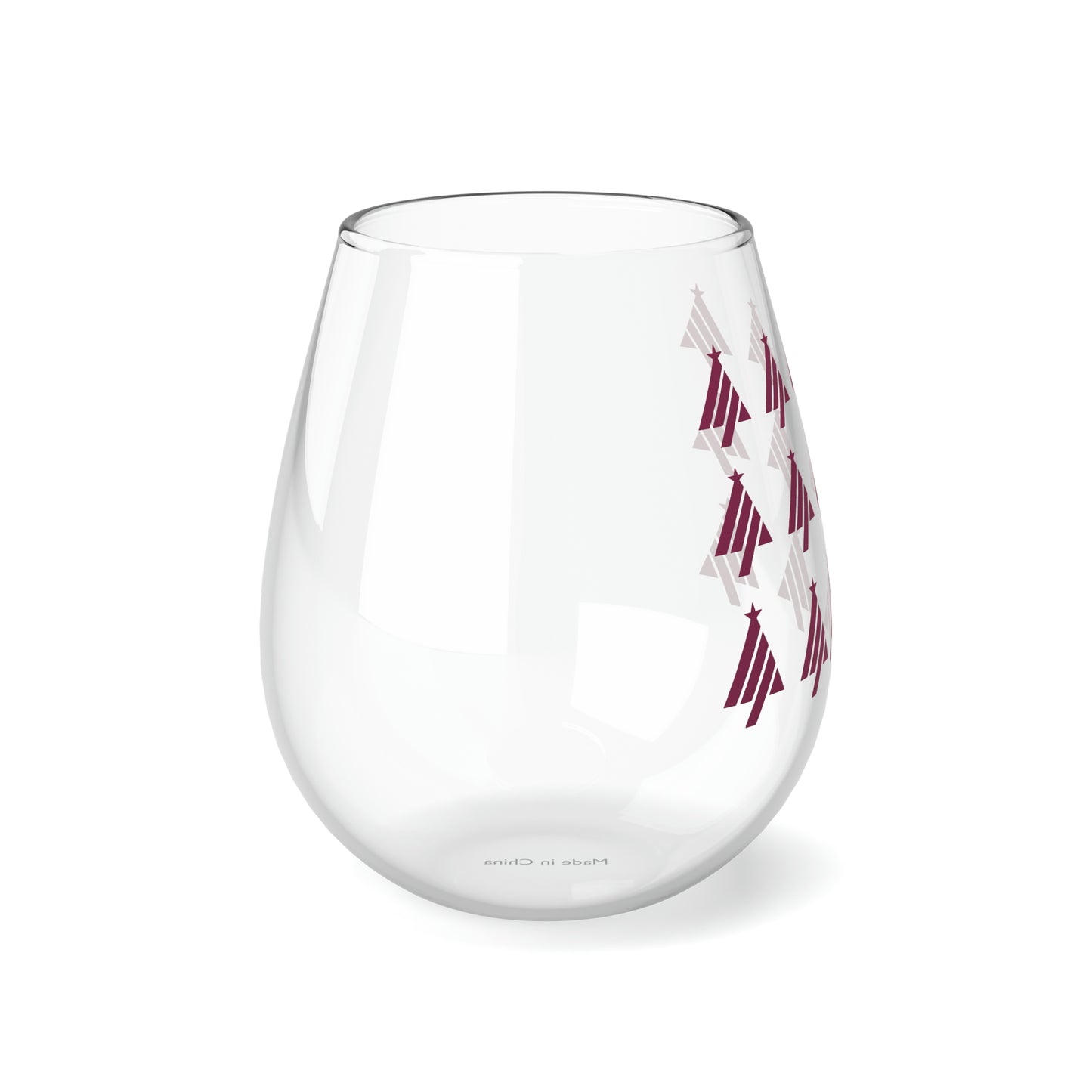 True Holiday Gypsy Pink Red Solids 11.75oz Stemless Wine Glass