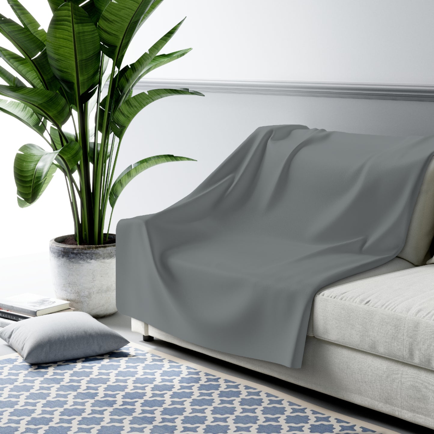 True Holiday Shaker Gray Gray Solids Throw Blanket